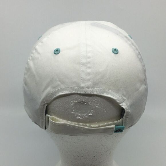 Adidas White/Teal Velcro Back Climalite lightweight Running Hat - Picture 7 of 14